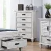 CoasterEssence 205335 Franco - 5-Drawer Bedroom Chest - Distressed White
