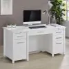 CoasterEssence 801573 Dylan - 4-Drawer Lift Top Office Desk - White High Gloss