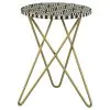 CoasterEssence 935878 Xenia - Round Bone Inlay Accent Side Table - White And Gold