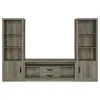 Coaster Fine Furniture 701024-SET Burke - 3 Piece TV Entertainment Center - Gray Driftwood