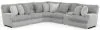 Jackson Furniture Industries 619/34/38/39/35/36/37-18 Jackson Furniture Industries 619/34/38/39/35/36/37-18 Abraxas - 6 Piece Upholstered Reclining Sectional With 3 Power Reclining Seats And Storage Console - Moonstruck