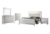 New Classic 02-9698W-26N New Classic 02-9698W-26N Valentino - 6/0 Western King 6 Piece Bedroom Set (Bed & Dresser & Mirror & Chest & 2 Nightstands) - White