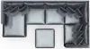 Jackson Furniture Industries 2245/37/31/59/75/12-23 Jackson Furniture Industries 2245/37/31/59/75/12-23 Remington - 5 Piece Modular Sectional (LSF Chaise) And 1 Included Cocktail Ottoman - Slate