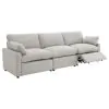 Coaster Fine Furniture 609561P Collins - 3 Piece Upholstered Power Reclining Sofa - Gray