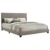 Coaster Fine Furniture 300851KE Dorian - Fabric Upholstered Eastern King Panel Bed - Taupe