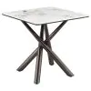 Coaster Fine Furniture 708137 Carvell - Square Sintered Stone End Side Table - Mirage White
