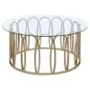 Coaster Fine Furniture 708058-S3 Monett - 3 Piece Coffee And End Table Set - Chocolate Brass
