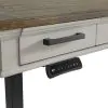 Intercon DK-HO-6028L-RFO-C Drake - Lift Desk - Rustic White / French Oak