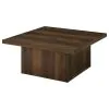 Coaster Fine Furniture 710888 Devar - Square Engineered Wood Cocktail Coffee Table - Dark Pine