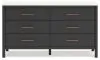 Ashley Furniture B2616-231 Ashley Furniture B2616-231 Cadmori - Six Drawer Dresser - Black / White