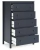 Ashley Furniture EB1528-245 Simmenfort - Five Drawer Chest - Navy Blue