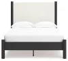 Ashley Furniture B2616B3 Ashley Furniture B2616B3 Cadmori - Full Upholstered Panel Bed - Black / White