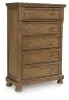 Ashley Furniture PCB779-46 Feddinger - Five Drawer Chest - Medium Brown