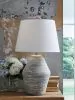 Ashley Furniture L100834 Lawrock - Terracotta Table Lamp - Antique Blue
