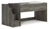 Ashley Furniture B4480B12 Ashley Furniture B4480B12 Frandern - Twin Loft Bed With Left Storage Steps - Gray