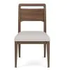 Riverside Furniture 43457 Delia - Wood Back Side Chair (Set of 2) - Nouveau Walnut / Beige