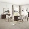 ACME DN07000 ACME DN07000 Clayten - Dining Table With Natural Marble Top - Natural Top & Brown Oak