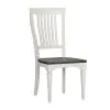 Liberty Furniture 417-C1500S Allyson Park - Slat Back Side Chair - Wirebrushed White / Charcoal