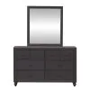 Liberty Furniture 423-YBR-TPBDM Cottage View - 3 Piece Bedroom Set (Twin Panel Bed, Dresser & Mirror) - Dark Gray