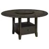 CoasterEssence 115101-S5 Twyla - 5 Piece Round Dining Set - Dark Cocoa And Cream