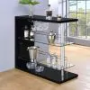 CoasterEssence 100165 Prescott - Rectangular Home Wine Table - Black High Gloss