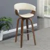 CoasterEssence 100206 Zion - Upholstered Swivel Bar Stool - Walnut And Ecru