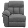 CoasterEssence 609542 Bahrain - Upholstered Motion Loveseat - Charcoal