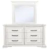 Coaster Fine Furniture 215873M Mckinney - 6-Drawer Bedroom Dresser With Mirror - Vintage White