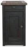 Ashley Furniture T736-7 Tyler Creek - Chair Side End Table - Grayish Brown / Black