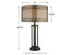 Ashley Furniture L208294 Hanswell - Metal Table Lamp  - Dark Brown