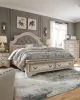 Ashley Furniture B743B21 Realyn - California King Upholstered Bed - White / Brown / Beige