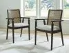 Ashley Furniture D841-02A Galliden - Dining Upholstered Arm Chair (Set of 2) - Black