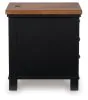 Ashley Furniture T664-7 Wildenauer - Chair Side End Table - Brown / Black