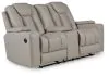 Ashley Furniture PC8330543 Elevate Edges - Glide Reclining Loveseat With Console - Coin