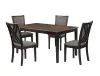 New Classic D4832B-60S-REC Potomac - 5 Piece Rectangle Dining Set (Table & 4 Chairs) - Brown / Black