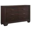 CoasterEveryday 204390KE-S5 Kauffman - 5 Piece King Bedroom Set - Dark Cocoa