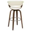 CoasterEssence 100206 Zion - Upholstered Swivel Bar Stool - Walnut And Ecru