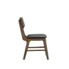 New Classic D1750-20 Thea - Wood Back Side Chair With Black Seat (Set of 2) - Walnut