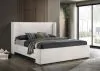 Coaster Fine Furniture 310078KE Alamosa - Boucle Upholstered Eastern King Wingback Platform Bed - White