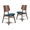 New Classic D1651-20-FGR Oscar - Chair With Cushion (Set of 2) - Walnut / Forest Green