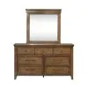Liberty Furniture 930-BR-DM Carolina Park - Dresser & Mirror - Amber Brown