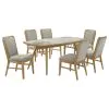 Coaster Fine Furniture 193731-S7 Croyden - 7 Piece Rectangular Dining Set - Gray / Weathered Natural