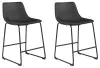 Ashley Furniture D372-624 Ashley Furniture D372-624 Centiar - Upholstered Barstool (Set of 2) - Black