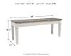 Ashley Furniture D394-00 Skempton - Storage Bench - White