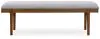 Ashley Furniture D615-00 Lyncott - Large Upholstered Dining Room Bench - Gray / Brown