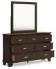 Ashley Furniture B441/31/36/53/83 Ashley Furniture B441/31/36/53/83 Covetown - 4 Pc. - Dresser, Mirror, Twin Panel Bed - Dark Brown