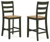 Ashley Furniture D401/13/124(2) Ashley Furniture D401/13/124(2) Gesthaven - 5 Pc. - Rectangular Dining Room Counter Table, 4  Barstools - Natural / Green