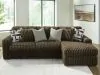 Ashley Furniture 98104S2 Ashley Furniture 98104S2 Midnight-Madness - 2-Piece Sectional Sofa With RAF Corner Chaise - Chocolate