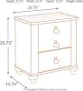 Ashley Furniture B267/31/36/58/92(2) Ashley Furniture B267/31/36/58/92(2) Willowton - 5 Pc. - Dresser, Mirror, King Panel Headboard, 2 Nightstands - Whitewash