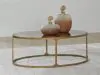 Ashley Furniture T399-0 Korajane - Oval Cocktail Table - Antique Gold